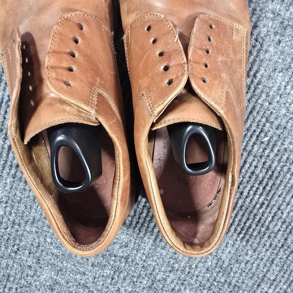Johnston & Murphy Shoes Mens Size 10 Brown‎ Cap Toe Derby Dress Leather Italy